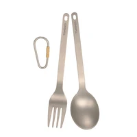 TOMSHOO Titanium Tableware Dinner Spoon Cutlery Flatware for Home Outdoor Camping 1