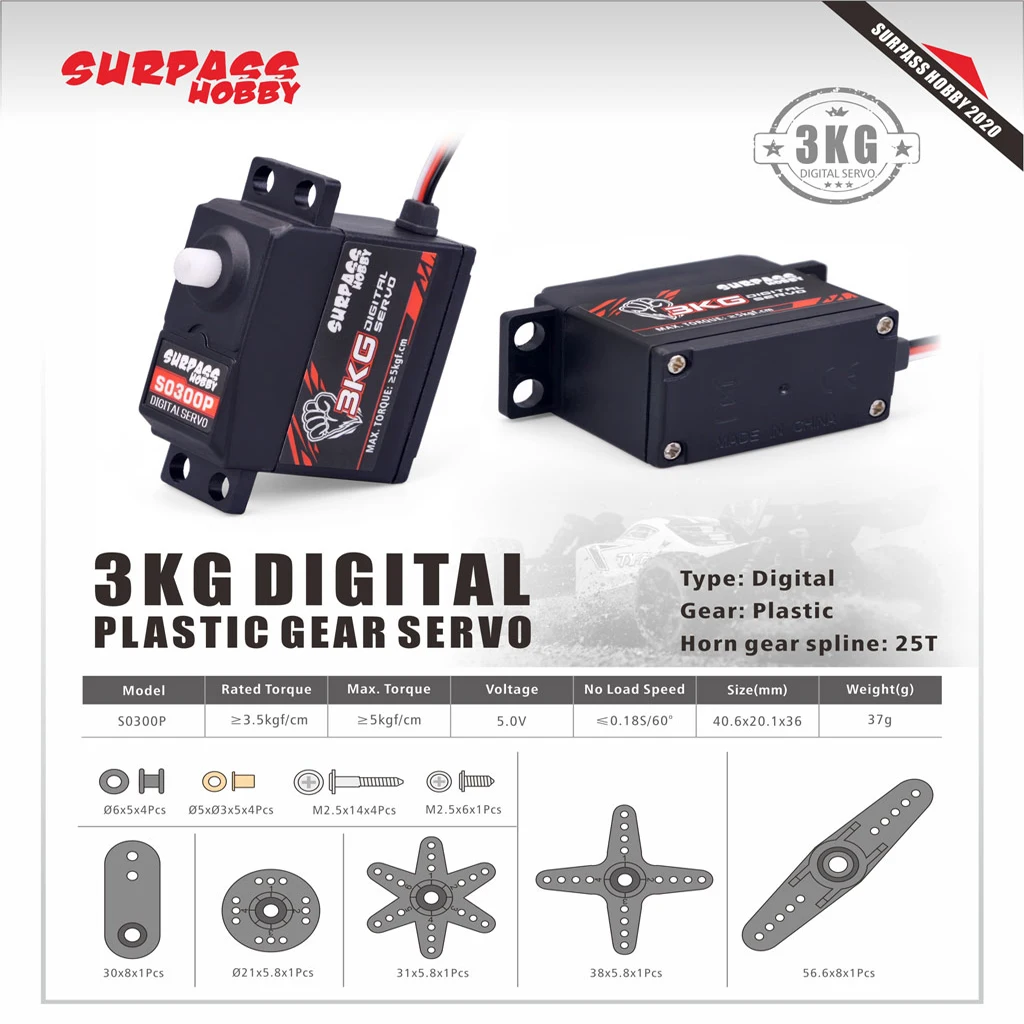 Surpass Hobby   ݼ öƽ  , 1/10 1/12 1/24 RC ڵ Ʈ  Ʈ ǰ, 9g, 17g, 25g, 3kg, 6kg