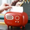 JJYY Retro Creative Tissue Box Paper Box Living Room Light Luxury Coffee Table Remote Control Storage Box Cute Napkin Box 1