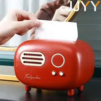 JJYY Retro Creative Tissue Box Paper Box Living Room Light Luxury Coffee Table Remote Control Storage Box Cute Napkin Box 1