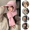 Down Hat And Scarf For Women Hooded Scarf For Women Windproof Thick Integrated Ear Protection Winter Hood Neck Warmer For Cold 4