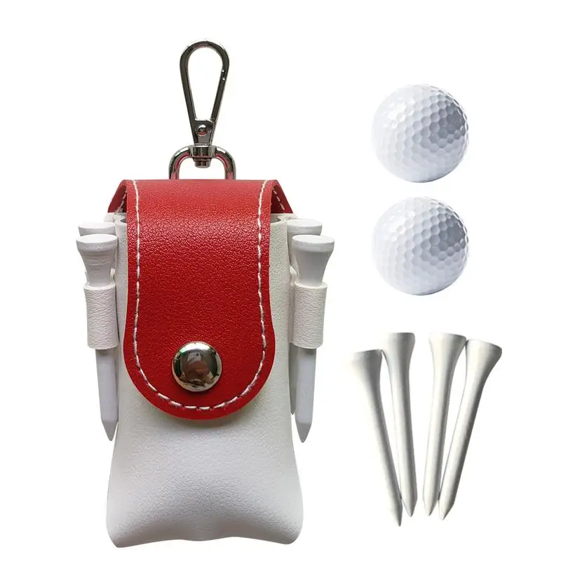

Portable Golf Ball Storage Pouch Golf Ball Waist Holder Bag Mini Pocket Container With Metal Buckle 2 Balls Waist Golf Carrier