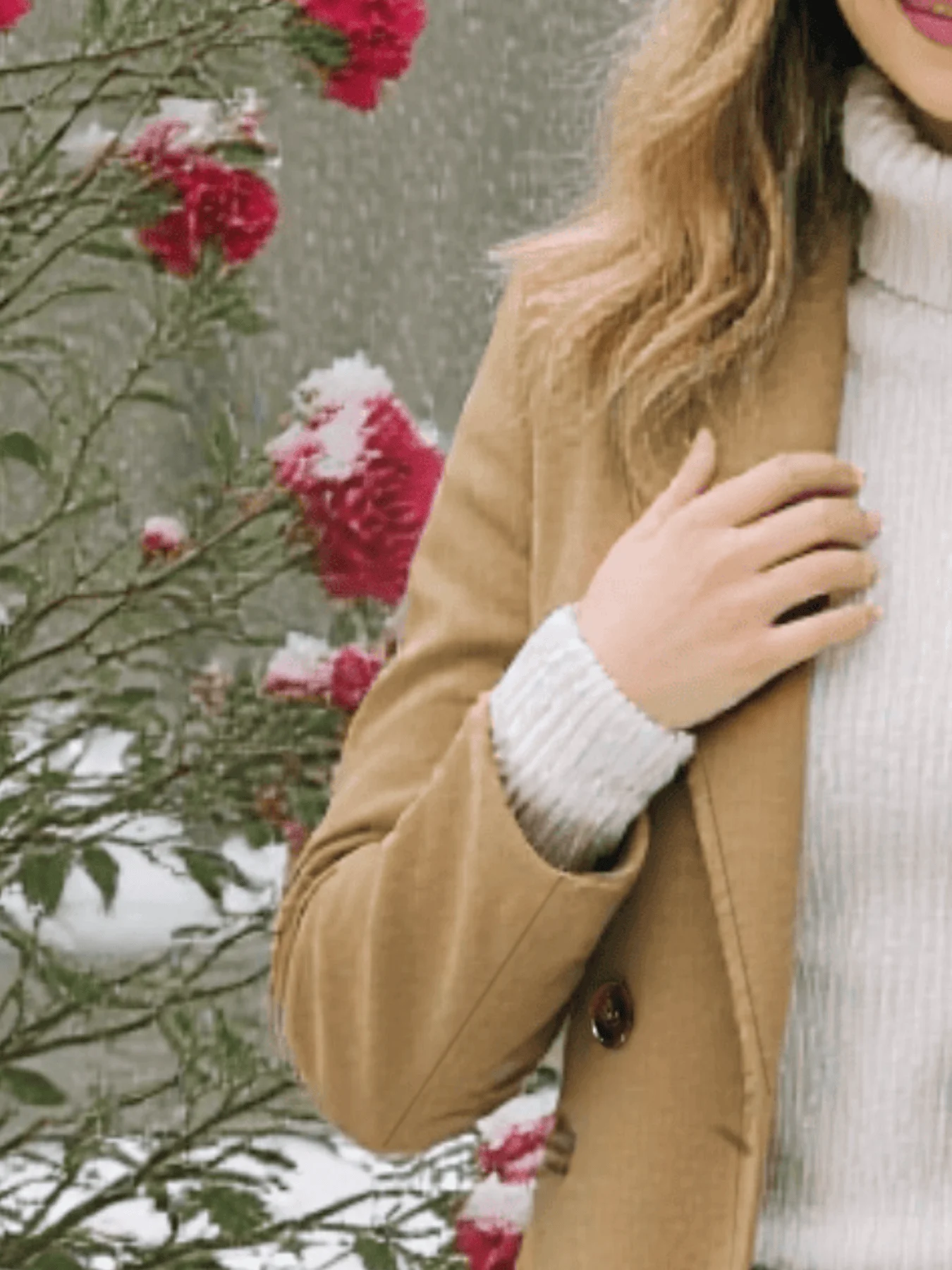 Women's Trench Coat Autumn Winter Thickened Windbreaker Textured Woolen Fabric Warm Minimalist Euro-American Fashion Overcoat - 2