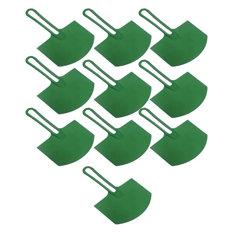 

10Pcs Plastic Toughened Arc-Shaped Ash Scraper Trowel Plastering Gypsum Scraper Dragging Ash Board Arc-Shaped Shovel Green