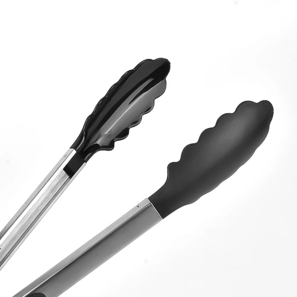 Description Picture 5 of itemKitchen Tongs BBQ Stainless Steel Set with Silicone Tip Salad Bread Serving Tool kitchen tongs bbq set kitchen clips