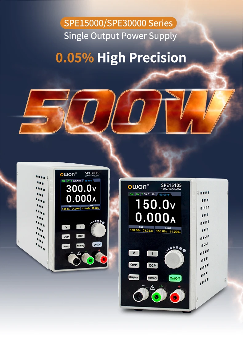 SPE15054 SPE30054 Programmable DC Power Supply 150V 300V 500W Portable Laborator