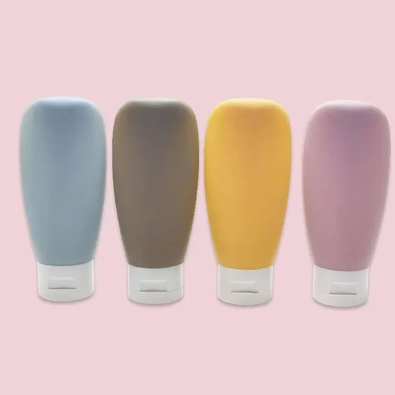 4Pcs 60ml 실리콘 여행용 병 리필 가능 스퀴즈 튜브 샴푸 로션 화장품 여행 용품을 위한 휴대용 용기