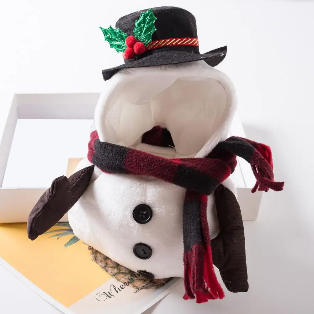 

Stylish Adorable Fastener Tape Close-fitting Xmas Snowman Pet Transformation Outfit Pet Transformation Outfit Dress Up