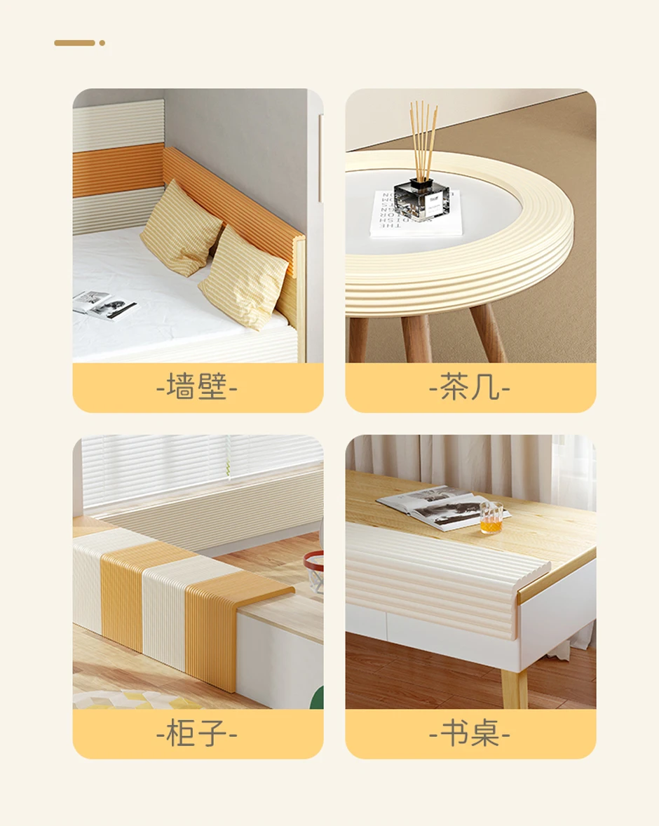 Description Picture 4 of item2M Beam Anti-collision Head Soft Wrapped Edge Stair Anti-collision Strip Sponge Wall Sticker Wrapped Edge Pipeline Insulation