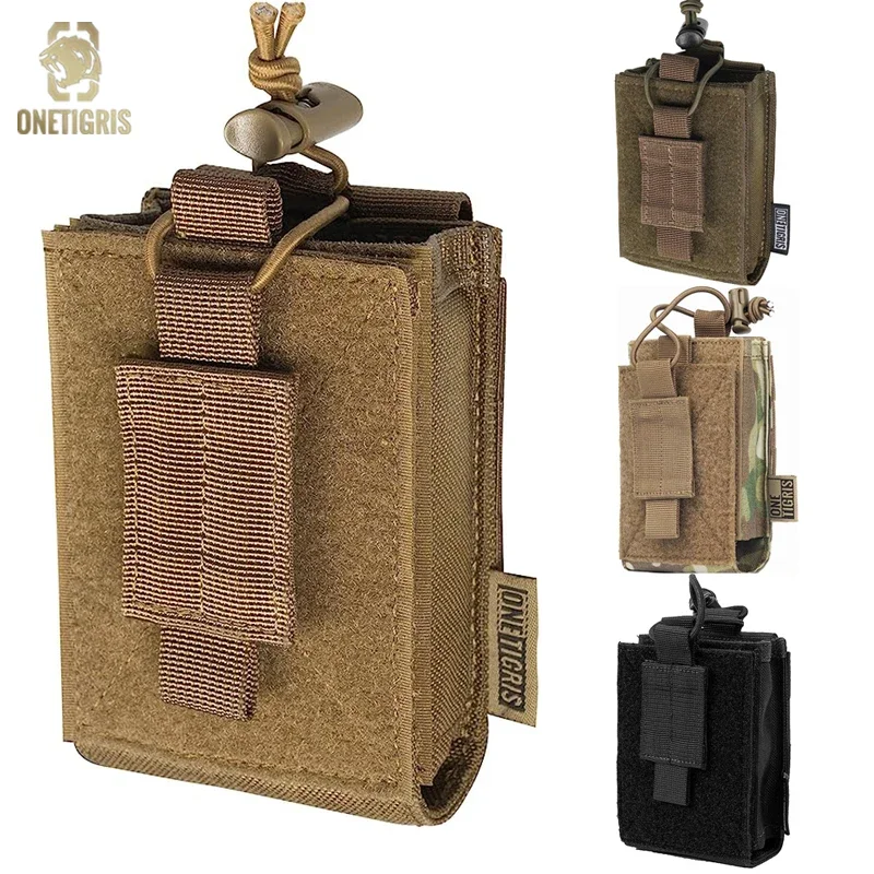 ONETIGRIS Tactical MOLLE Radio Holder Walkie Talkie Pouch Rifle