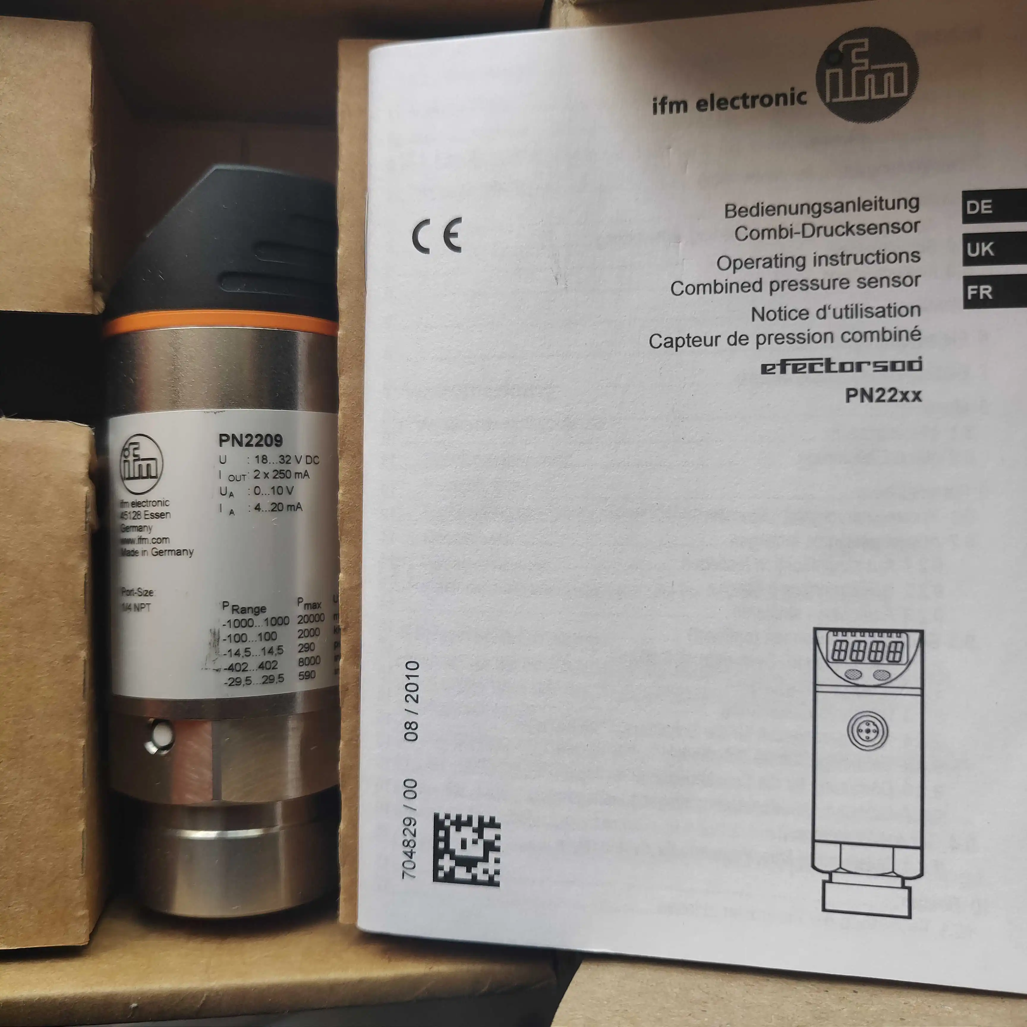 

Germany Imported Yifumen IFM Pressure Sensor PN2209 In Stock.
