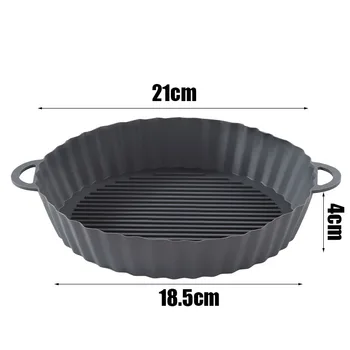 Air Fryers Silicone Baking Pan Oven Not Sticky Baking Tray Fried Chicken  Basket Reusable Baking Dishes Silicone Pad Pan 8