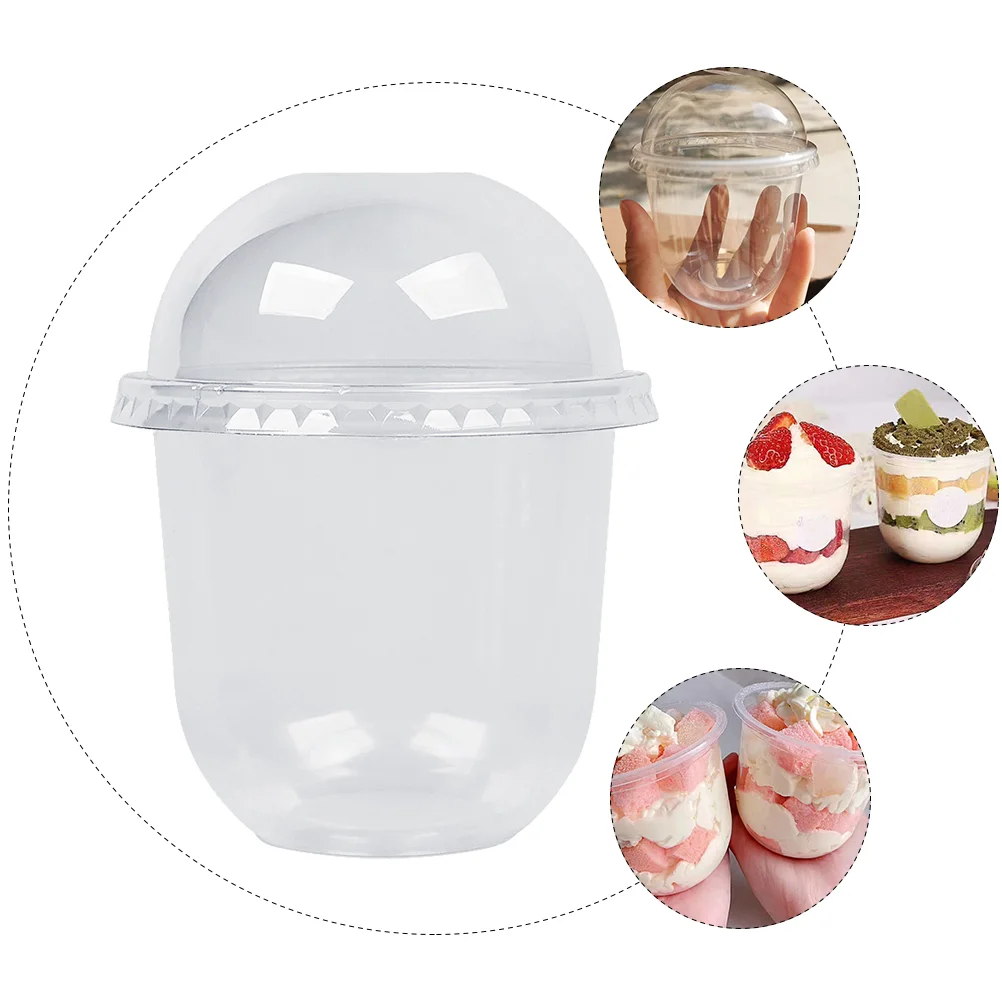 10 PCS Mini Storage Bucket Milk Tea Cups Food Containers Lids Ice Cream  Clear Drink Pp Packing Bottle Utensil Holder - AliExpress