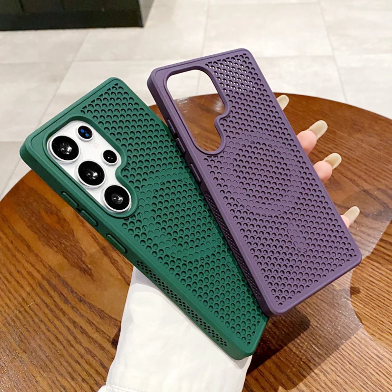 Silicone Honeycomb Cooling Magnetic Case For Samsung Galaxy S26 S25 S24 S23 Ultra S22 Plus PFor Magsafe Heat Dissipation Cover