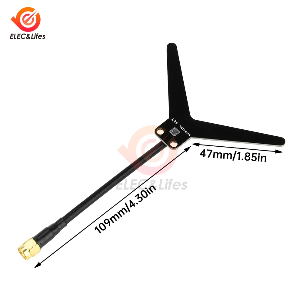Antenne FPV 1.2GHz 2.0dBi SMA 50W pour Drone Course