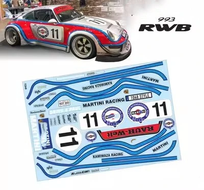 1/10 RWB 993 ワイド RC ドリフトボディ ラリー PC シェル 195