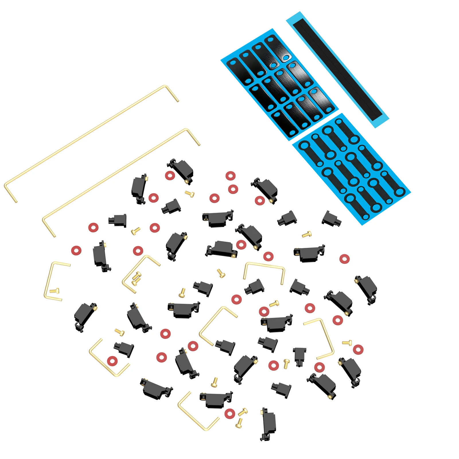 DUROCK V3 Mechanische Tastatur-Stabilisatoren, PCB-Montage, Schraubmontage, vorklippte Upgrade-Stifte, einfacheres Abstimmen für Computer und Büro – Detail 37