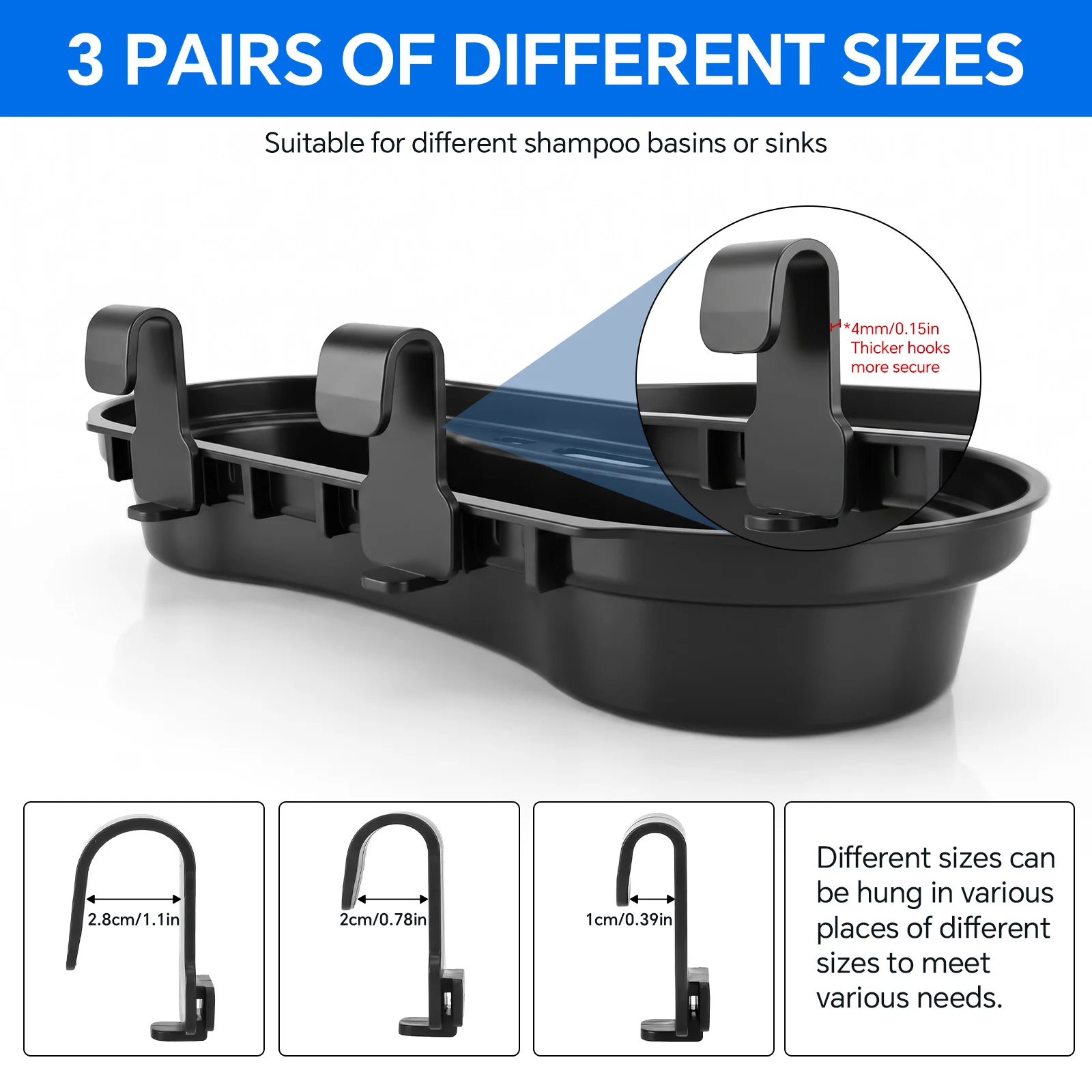 Organizer da Salone, Porta Shampoo, Supporto Multifunzionale Durevole per Asciugacapelli e Strumenti - immagine 5