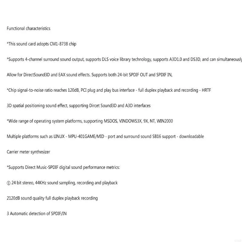 C90F PCI5.1 스테레오 사운드 카드 CMI8738 칩 4 채널 오디오 카드 지원 DS3D
