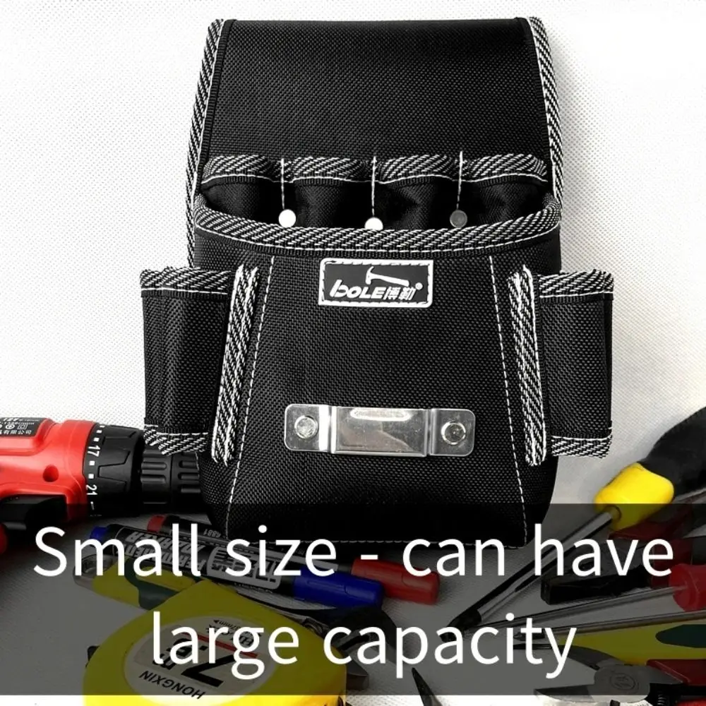 Large Capacity Tool Bags Portable Water Proof Oxford Cloth Electrician Waist Bag Wear-resistant Toolkit Pouch