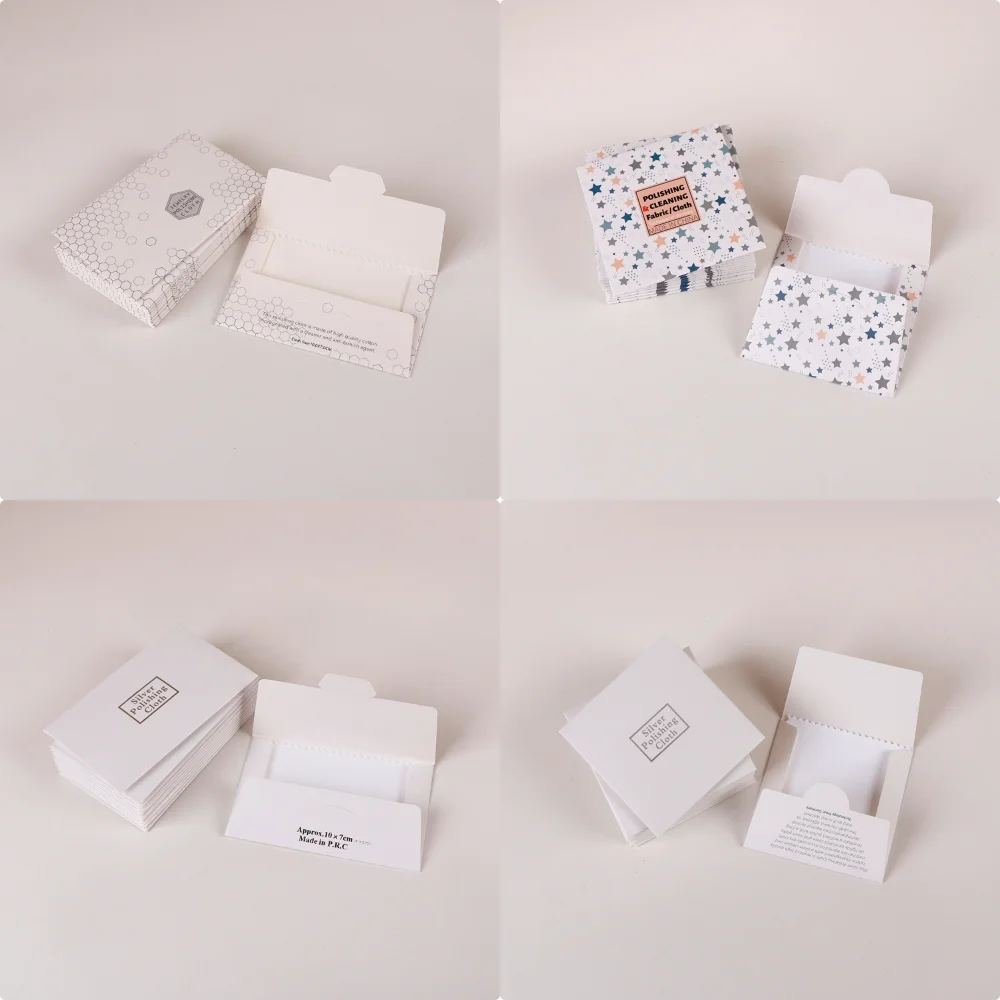 25/50pcs Modeschmuck Veranstalter mit Wischt uch Halskette Ohrring Verpackung Display Box Etiketten karte Kraft papier Material