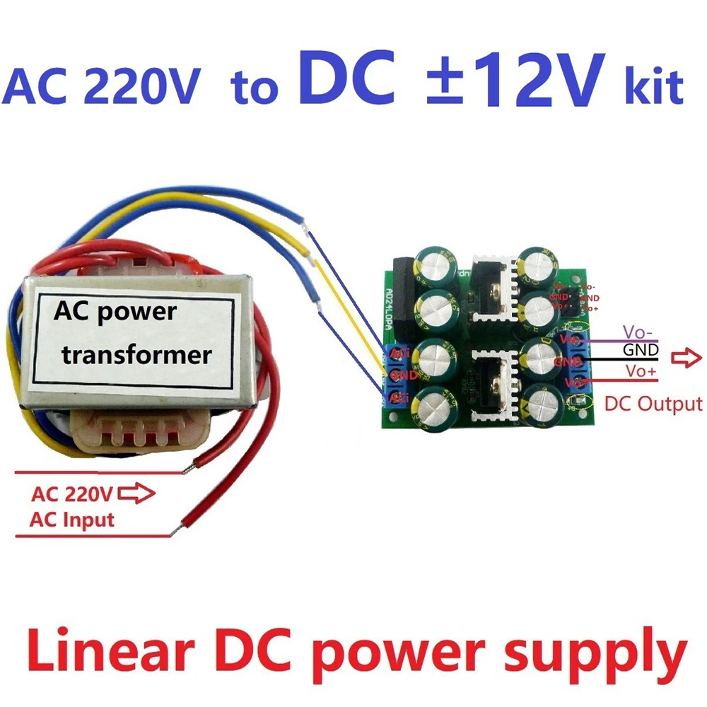 AD24LOPA, 12W, AC 220V para Dual DC