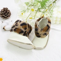 Baby toddler shoes, leopard print style, cute plush heart boots, warm and non-slip, suitable for daily & party wear, winter models 4
