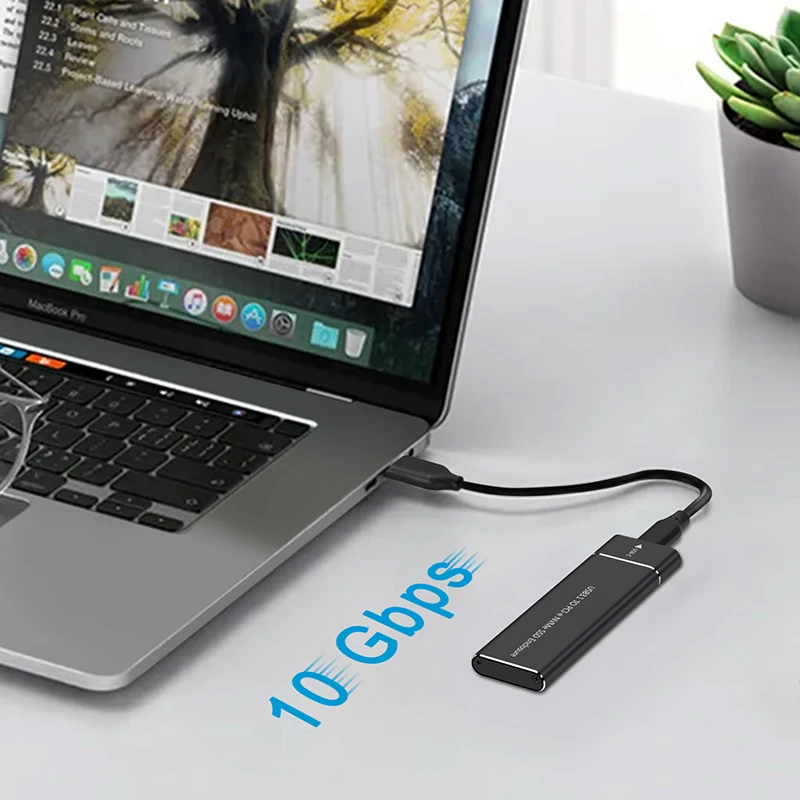 케이블 포함 모바일 하드 디스크 박스 HD SSD 케이스, USB 3.1 C 타입-M.2 NVMe SSD 인클로저, M2-USBC, 2230, 2242, 2260/2280 M2 용, 10gbps