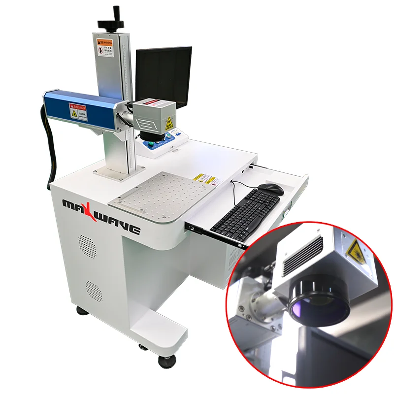 

Maxwave High Speed Desktop 20W 30W 50W Raycus Max Fiber Laser Marking Machine Good Price For Metal Hard Plastic