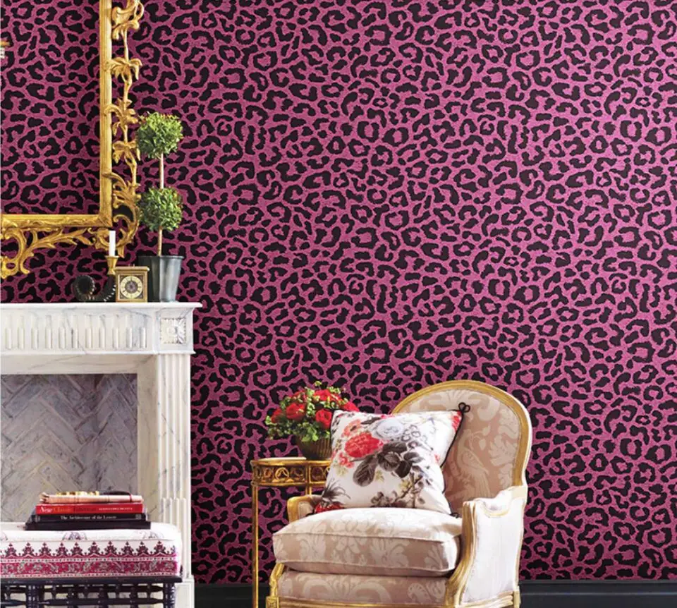 Beibehang Blauw luipaard behang roze goud licht luxe slaapkamer woonkamer  achtergrond muur kledingwinkel behangwinkel - AliExpress, image size:960x862