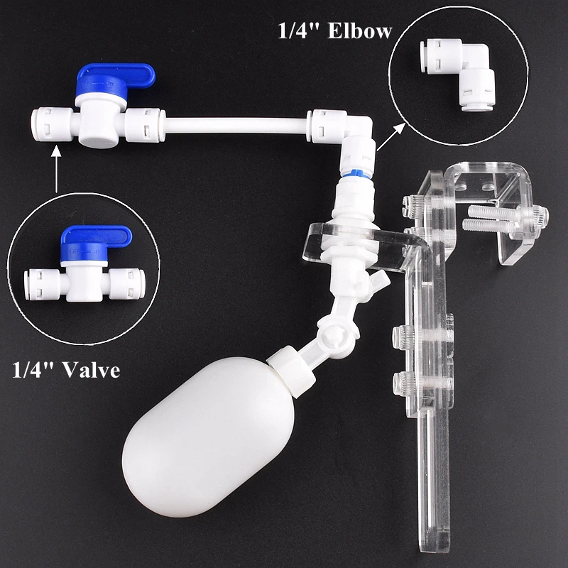 3m 1/4" 6.35mm Water Dispenser Ball Float Valve Bracket Set Aquarium Tank Automatic Water Refill Adapter Adjustable Float Valve aquarium accessories aquarium water replenishing tool