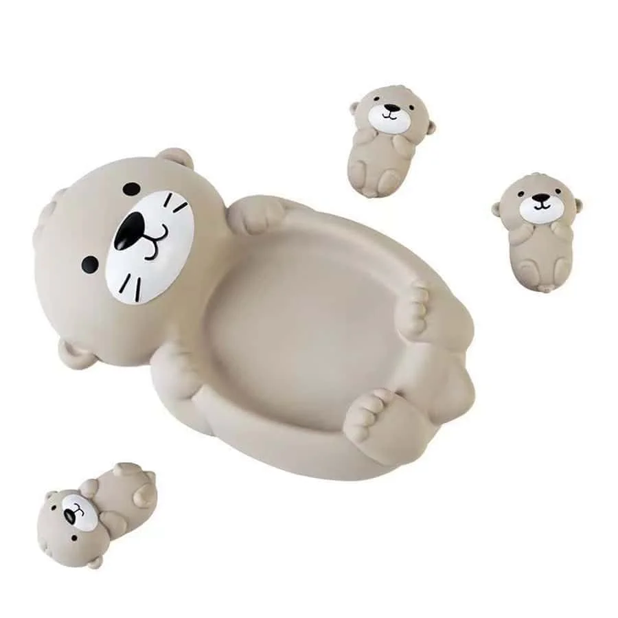 1pc children's bathroom floating animal otter sealed floating water play toy baby bath and bathing toy 3
