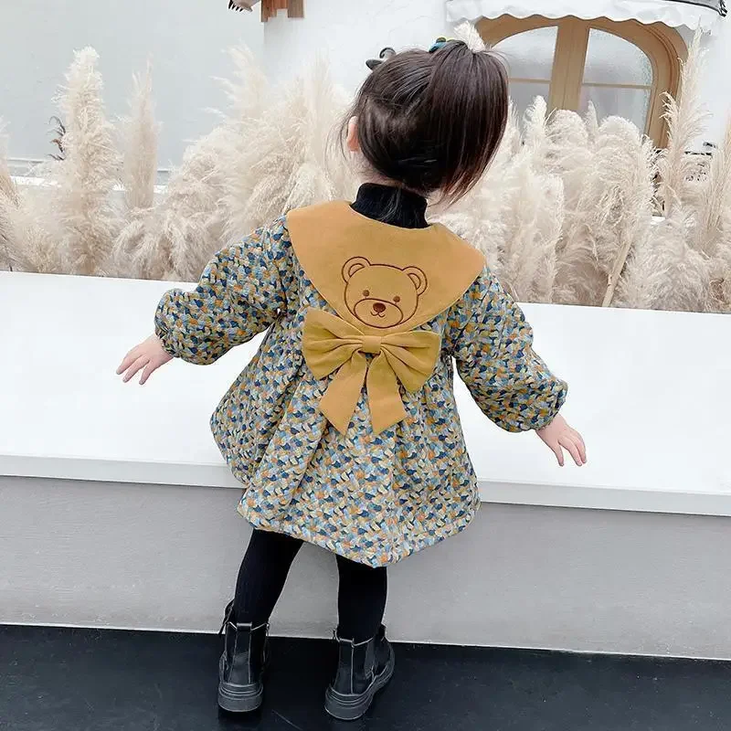 Baby Fashionable Fleece Lined Coat Outerwear Autumn Winter Children Outdoors Warm Reversable Feeding Cover up