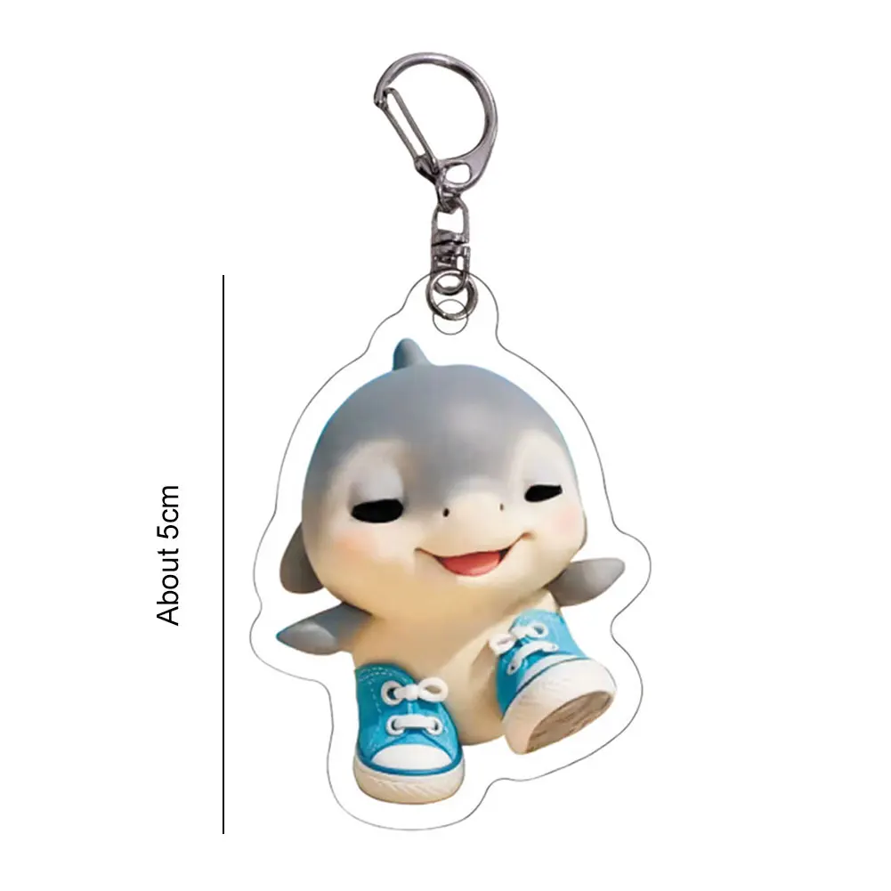 Creative Animals 2D Flat Acrylic Key Chain Backpack Pendant Cartoon Pendant Fans Gift