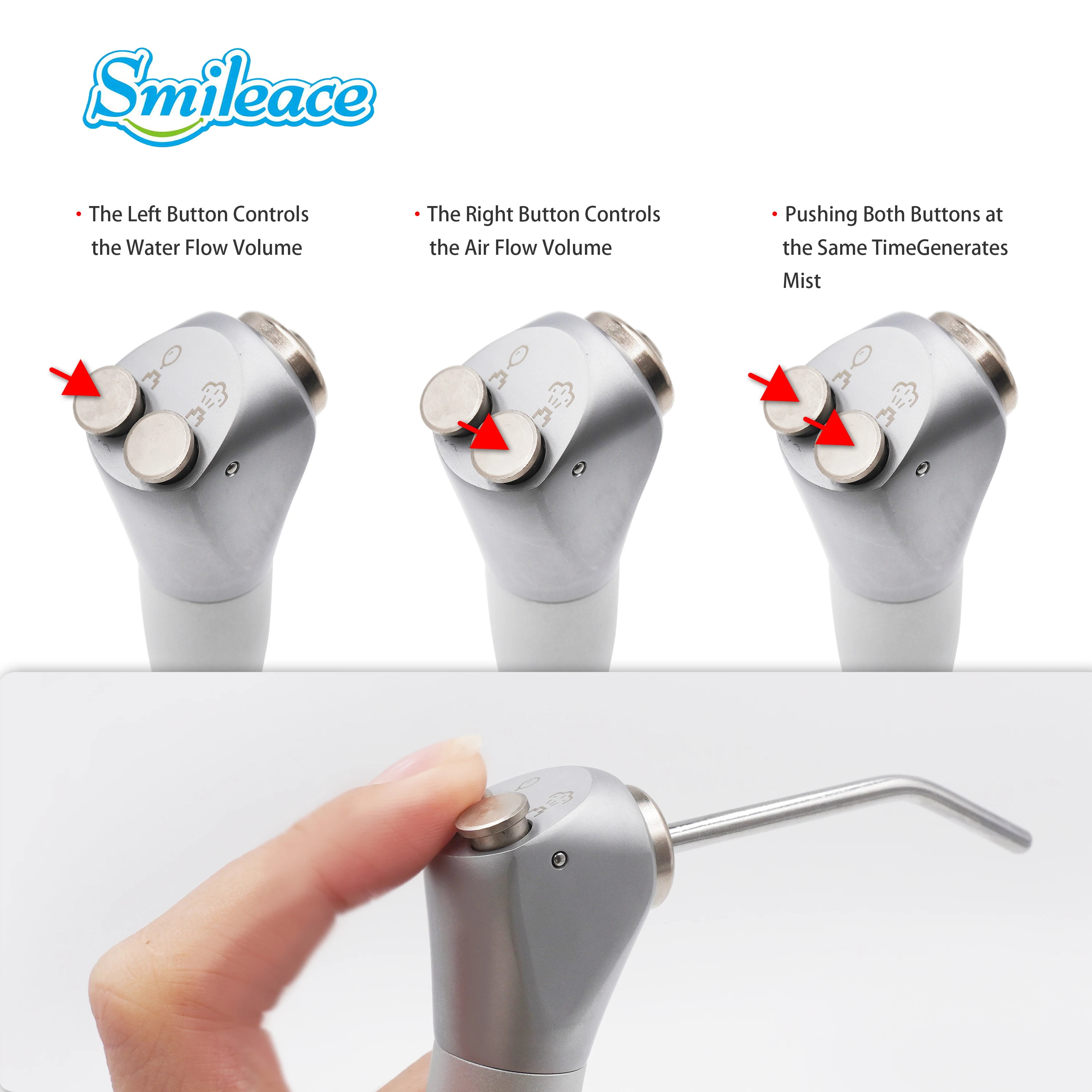 Pulverizador De Agua Y Aire Dental, Pistola Triple De 3 Vías, Pieza De Mano Automatica Para Equipo De Laboratorio Dental Accesorios De Odontologia Producto