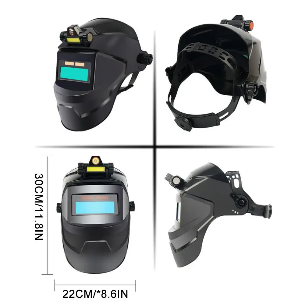 Welding Helmet Welder Mask Chameleon Large View True Color Solar Power Auto Darkening Welding Mask For Arc Weld Grind Cut images - 6