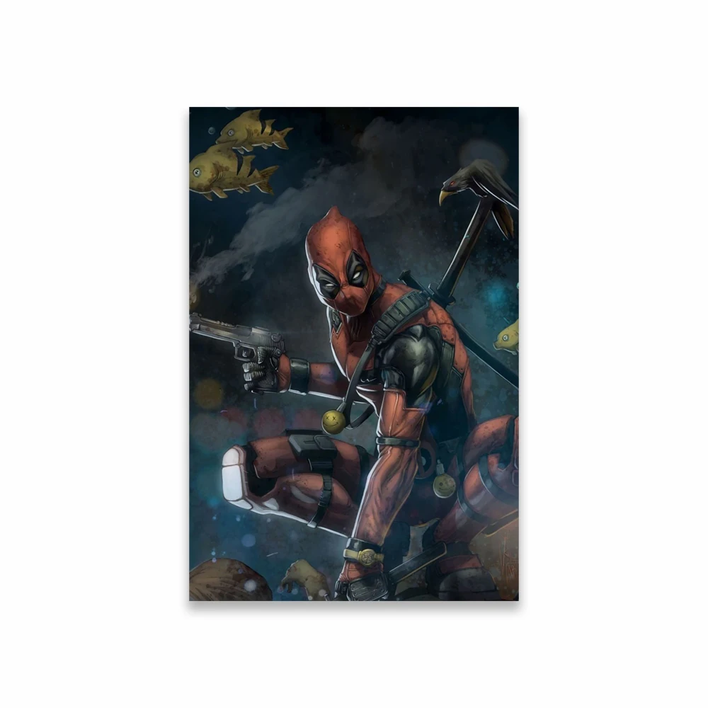 thumbnail image 1 of Póster de Deadpool y Wolverine con arte de grafiti, impresiones divertidas de superhéroes de Disney, impresiones de películas de cómics, pintura moderna en lienzo, decoración de dormitorio, 1 of 5