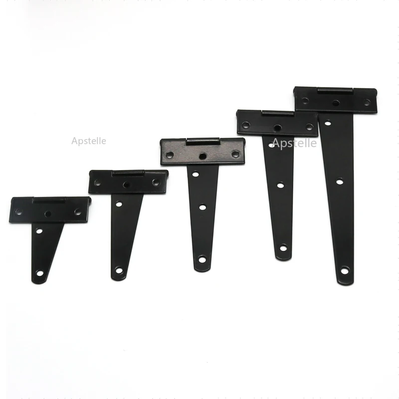 1 Pcs Black Paint T Shape Triangle Hinge Cabinet Shed Wooden Door Gate Hinges Hardware stainless steel hinges door hinges