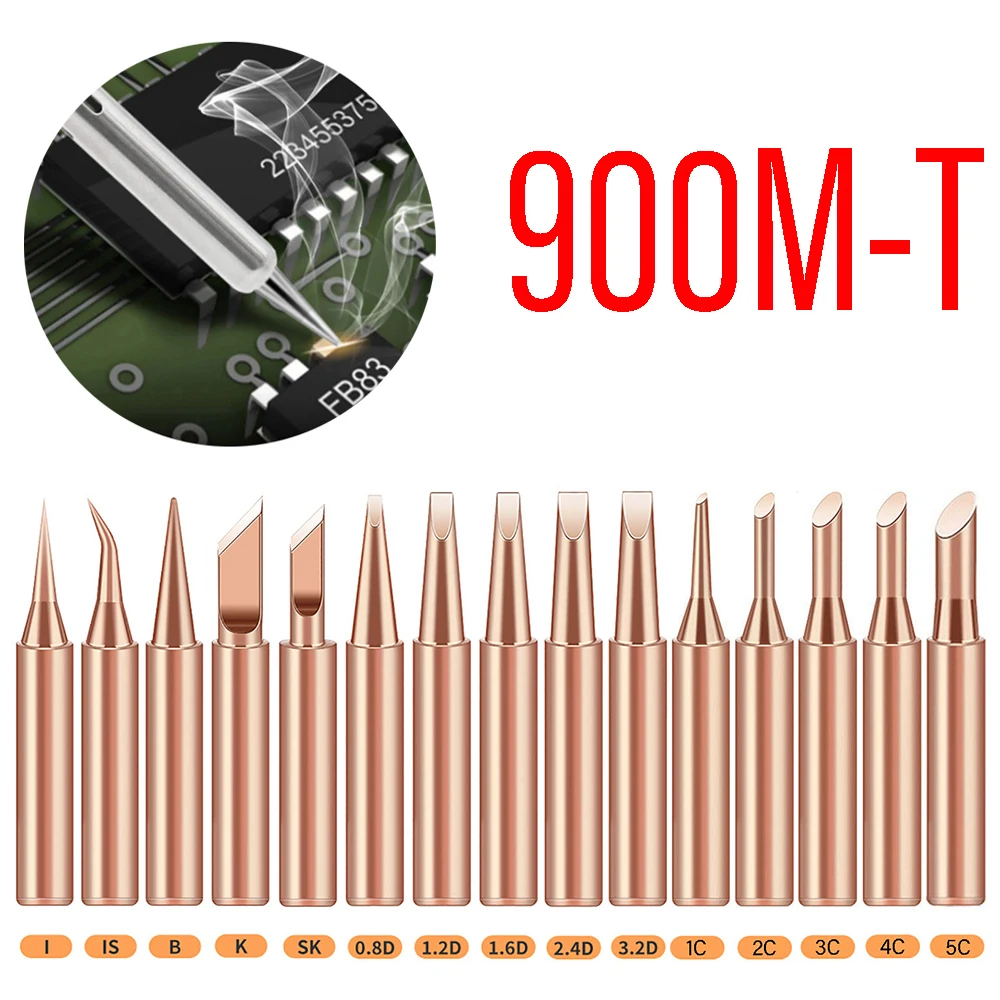 

Lead-free Soldering Iron Tip 900M-T Soldering Tips Pure Copper Lead-free For Soldering Rework Station Soldering Welding Tool Bit
