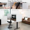 Clamp-on 60 x 24 inch Privacy Panel, Sound Absorbing Cubicle Desk Divider, Acoustic Partition, Gray, PP-1-V060G 4