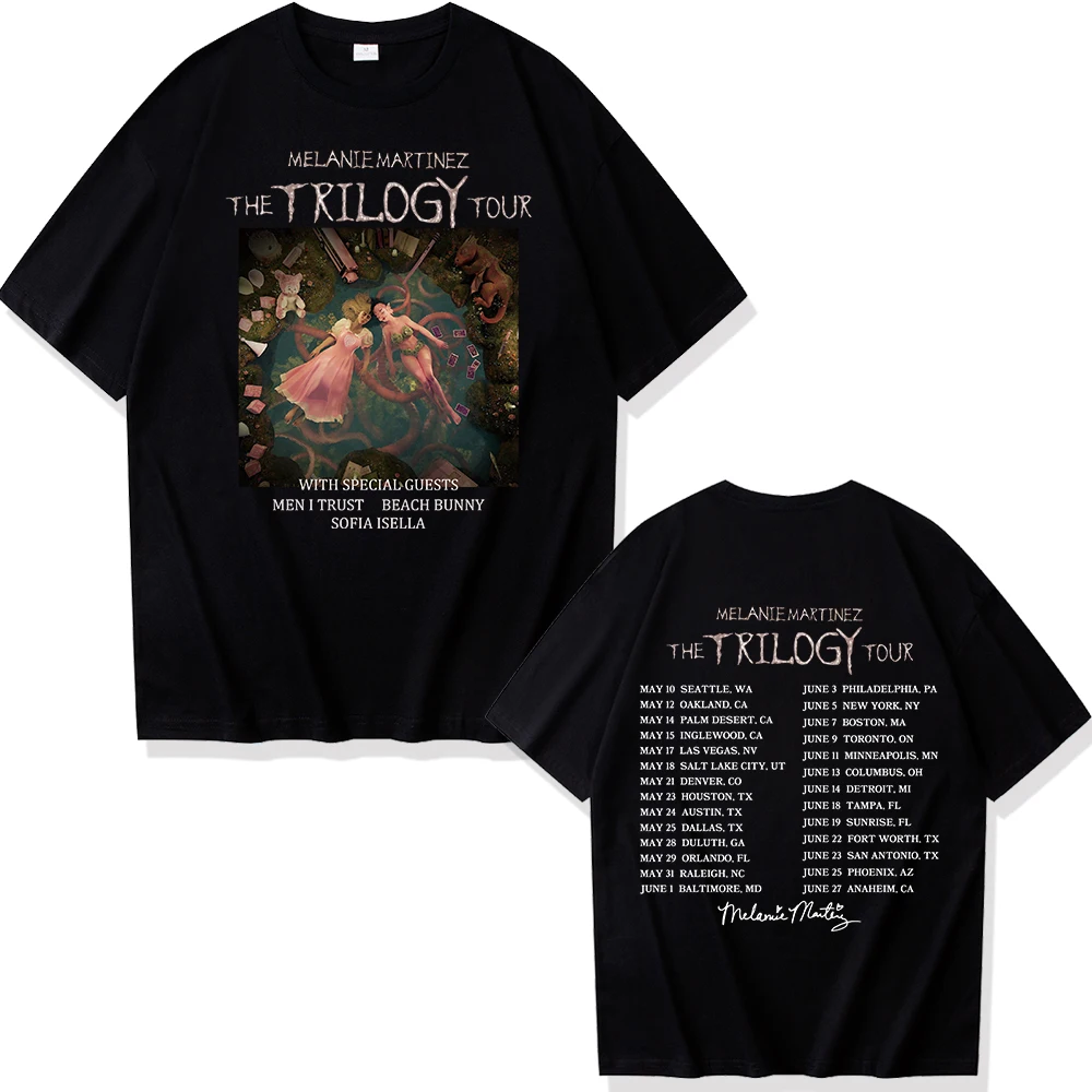 

Melanie Martinez The Trilogy Tour T-Shirts Woman Man Short Sleeve Fashion Y2K T Shirts for Fans Gift Harajuku