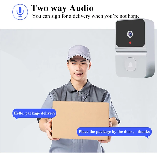 Wireless Smart Visual Doorbell Two-way Intercom Infrared Night Vision Remote Monitoring Security System Wifi Video Door Bell 4