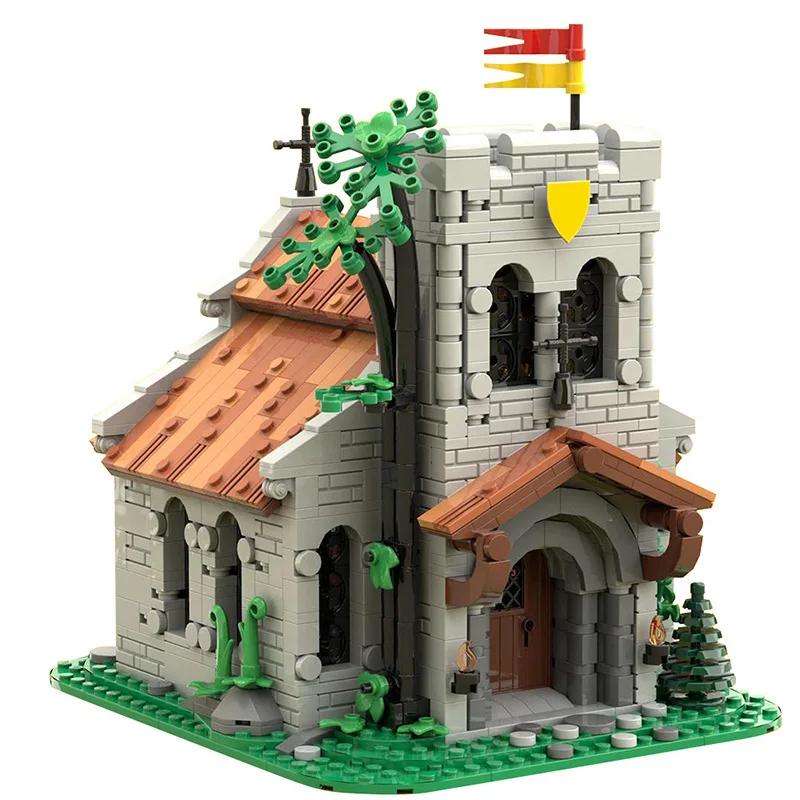 

MOC-Medieval Lion Knights Church Castle DIY Model Building Blocks 10305 Architecture Bricks Creative Kids Toys, Xmas Gifts