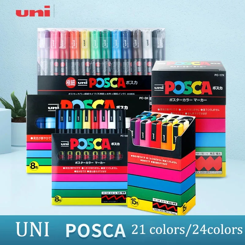 Uni pos- canetas de pintura em acrílico, marcadores de 3/5m, para desenho e  criatividade, para projetos faça você mesmo