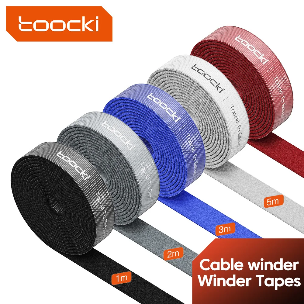  ToocKi Cable Organizer Cable Management Cable Winder Tape Protector for wire Ties Phone Accessories Velcros organizador cables 