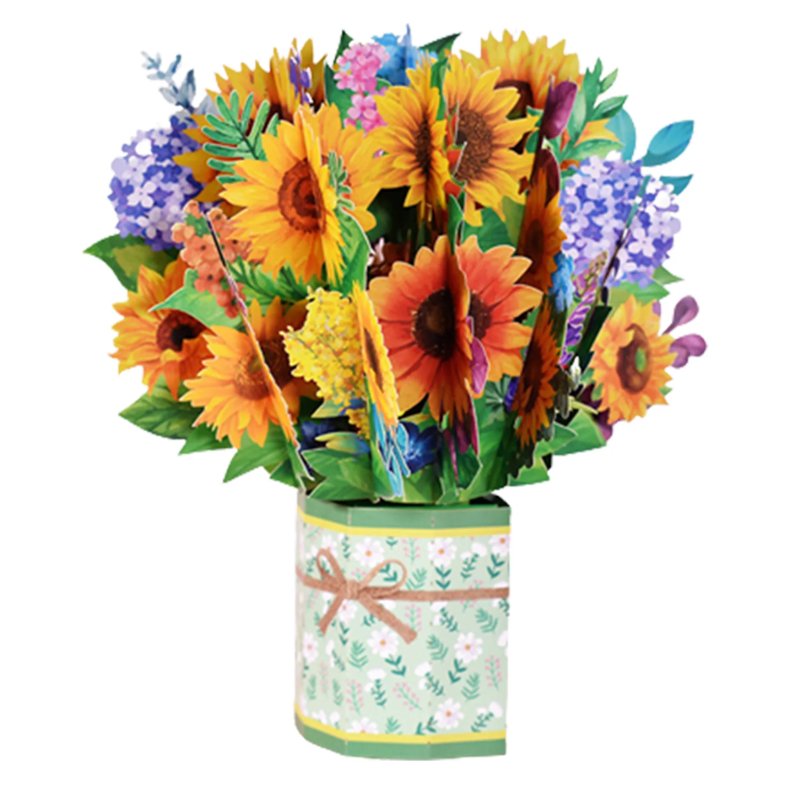 Paper Flower Bouquet Card Forever Flower Bouquet 3D Pop Up Greeting Cards for Valentines Day Graduation Day greeting cards