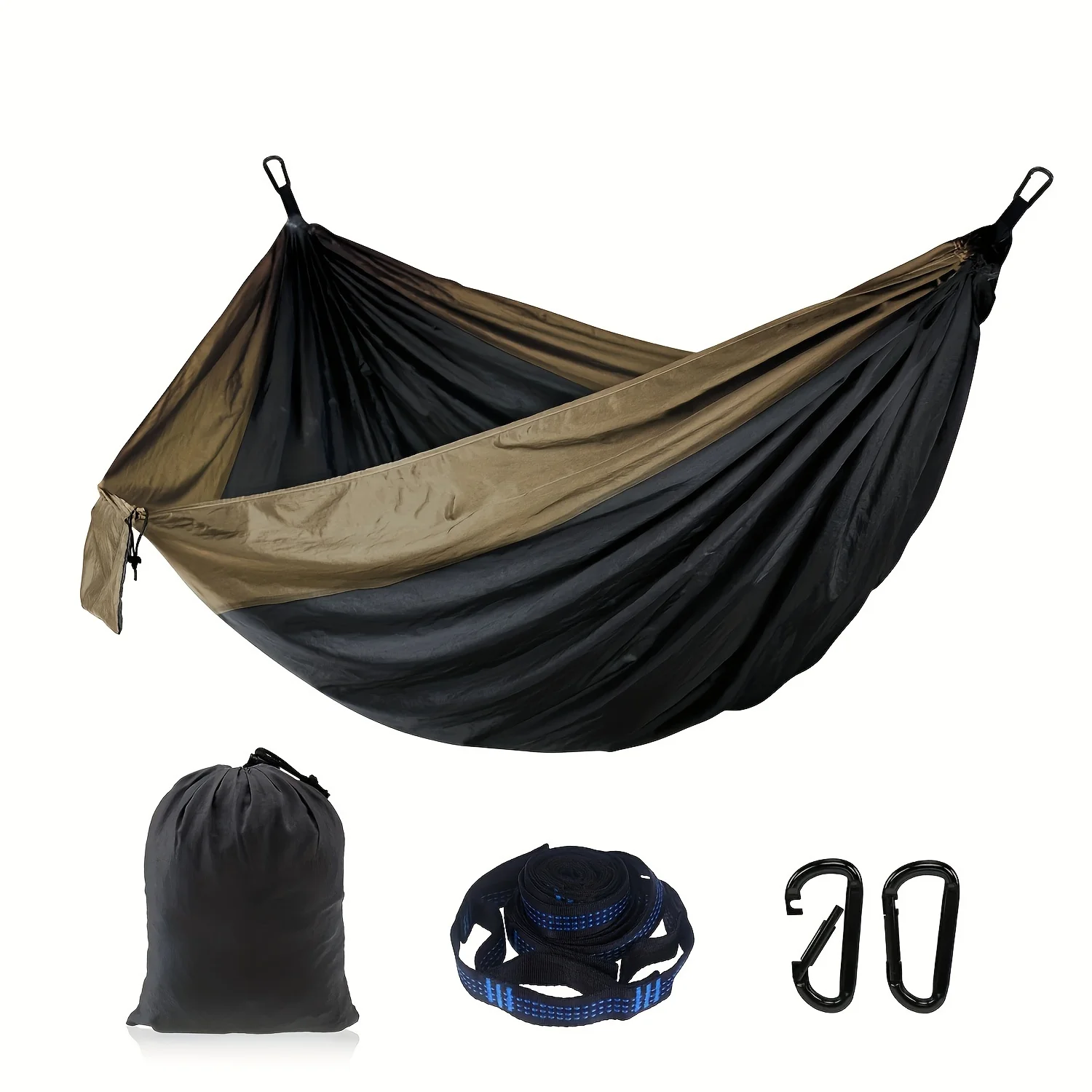 Premium Double Camping Hammock with Tree Straps & Carabiners 6