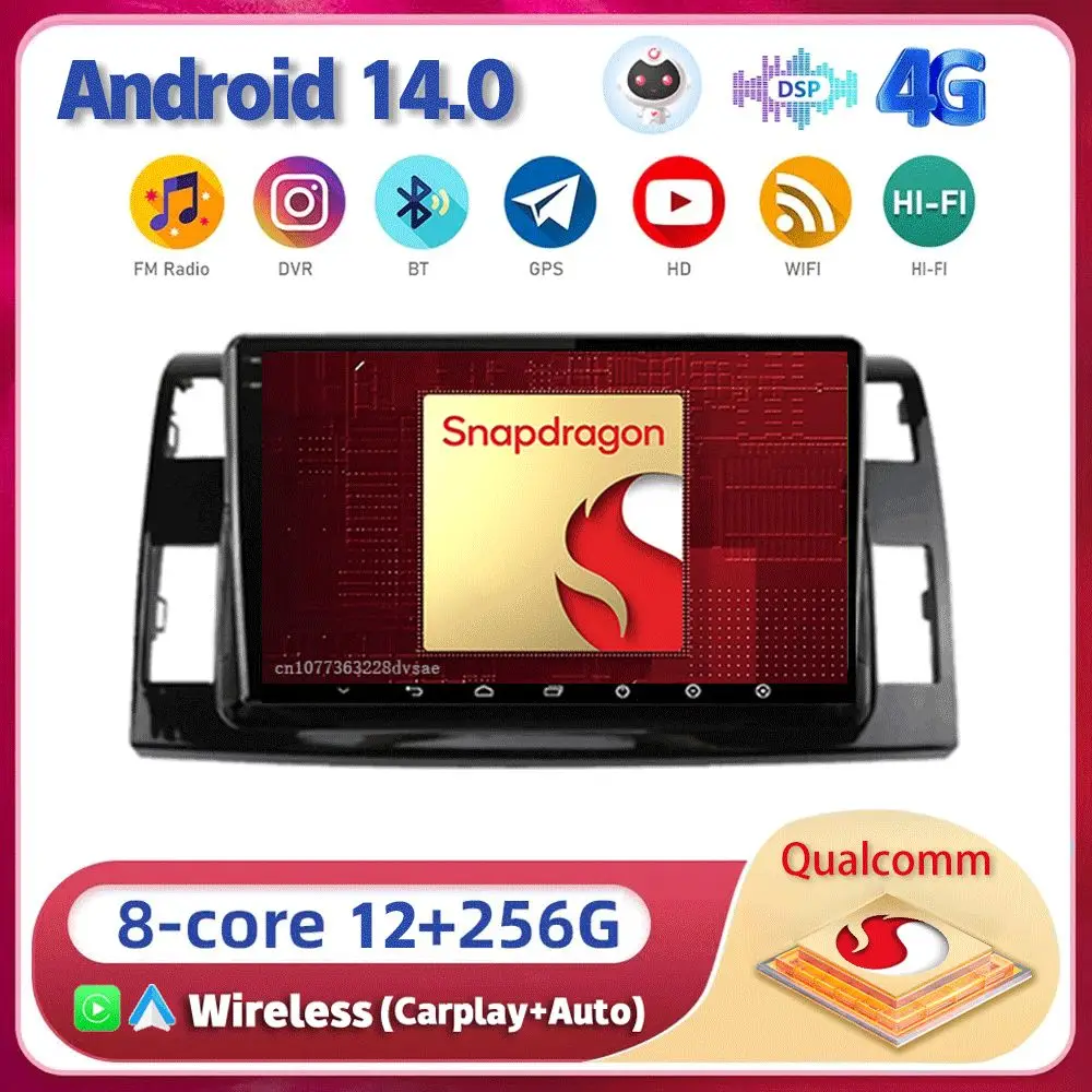 

Android 14 Carplay Auto For Toyota Previa 3 XR50 Estima 2006 2017 2018 2019 Multimedia Car Radio Player WIFI+4G 2 DIN Stereo DSP