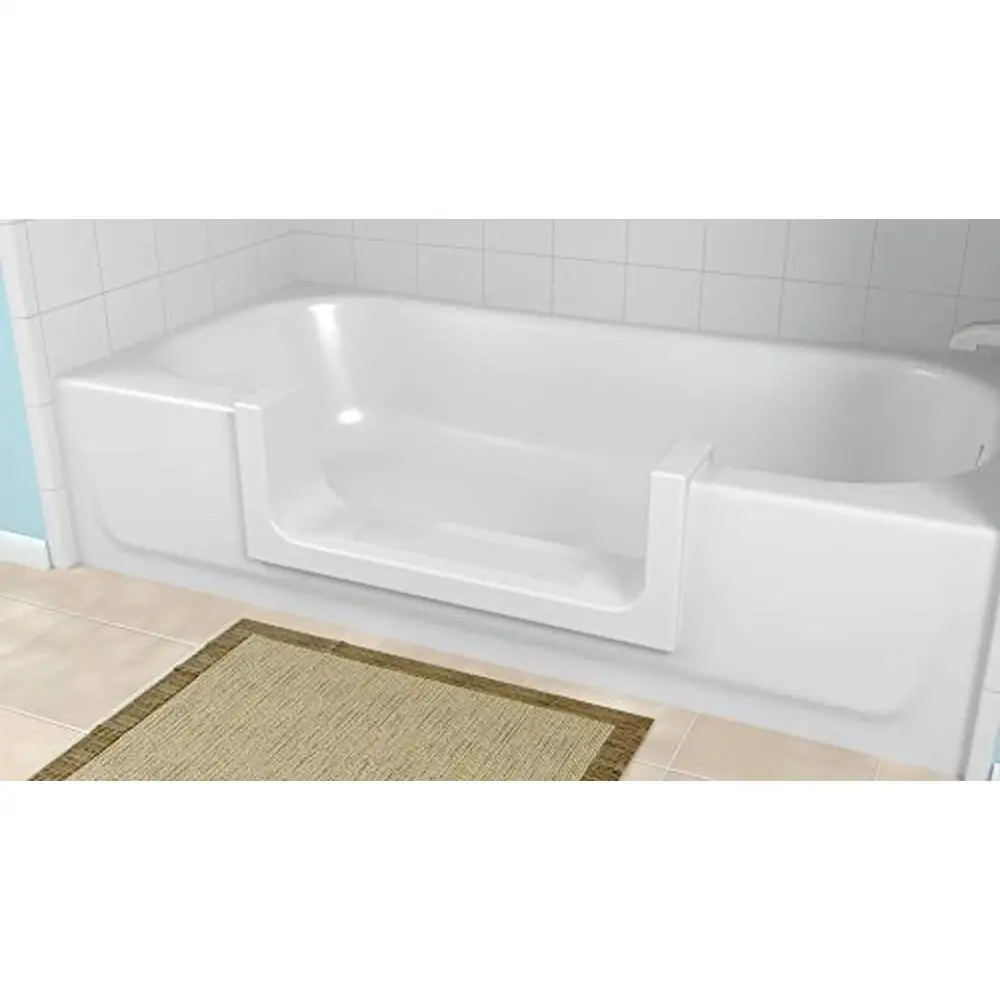 Tub Convert to Step-In Shower Kit Large White Non-Skid Step Pad Returns Available Easy Install Walk-In Conversion Beige Option 5