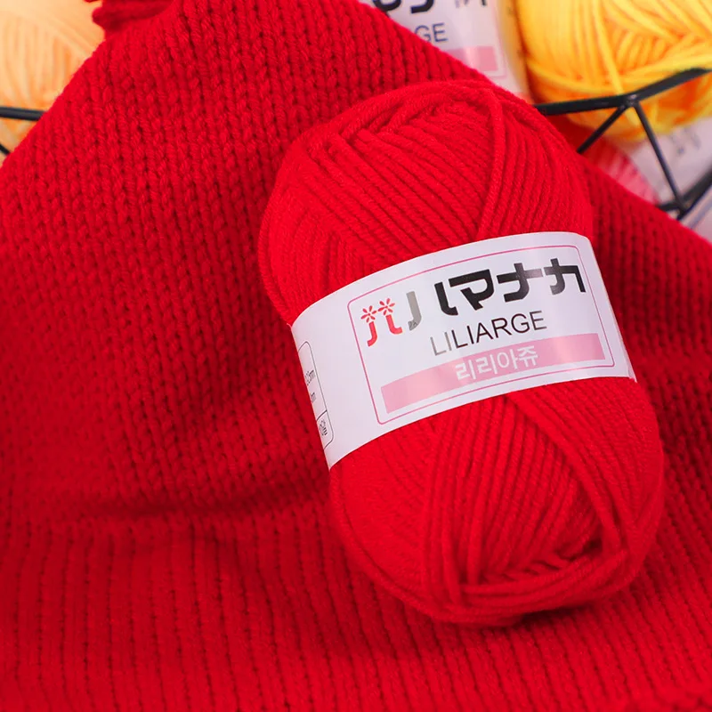 Cotton Knitting Yarn 1Pc 25g 50M Milk Cotton Yarn Acrylic Yarn For Hand Knitting Knit Crochet DIY Line Thread To Knitted Blanket